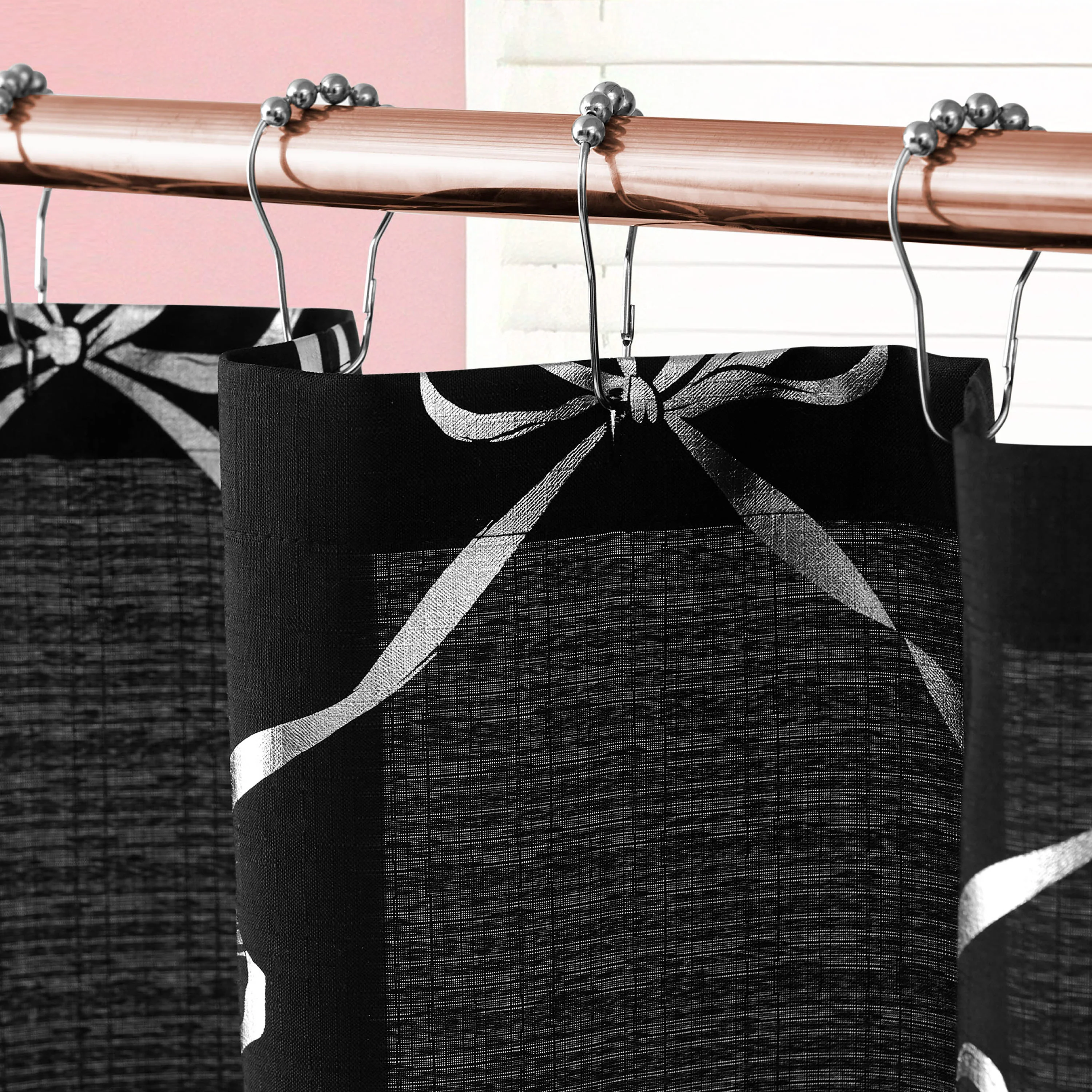 Shower Curtain and Hooks Set - Image 6