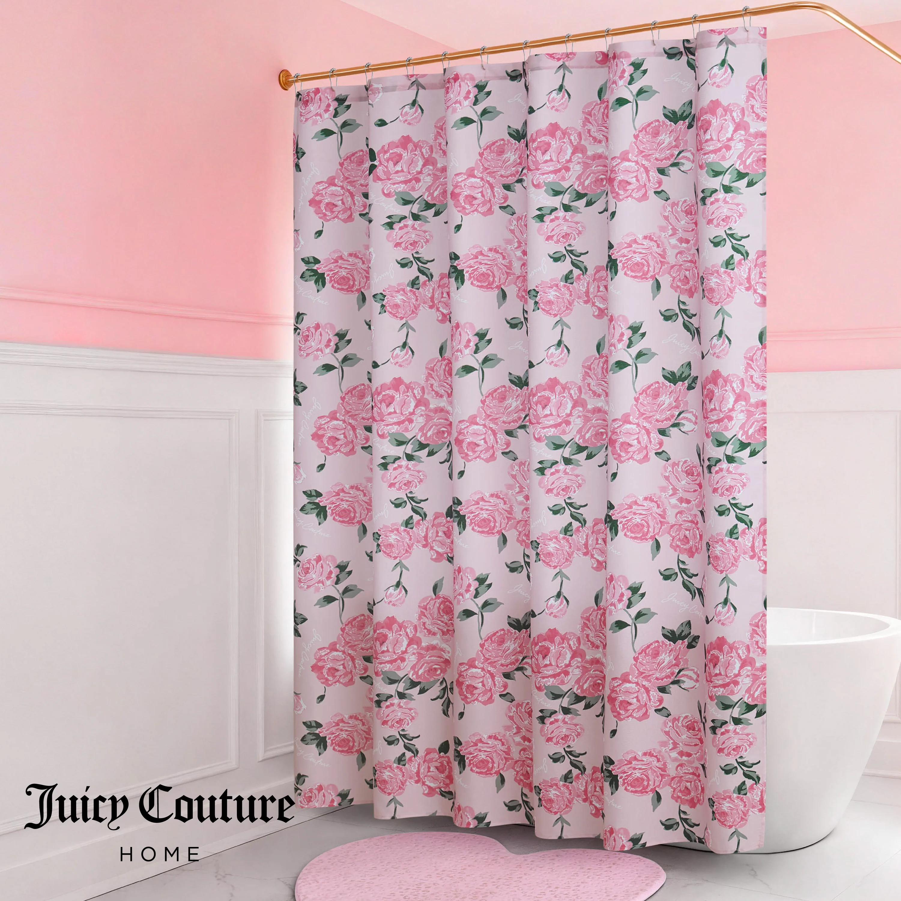 Shower Curtain and Hooks Set - Image 3