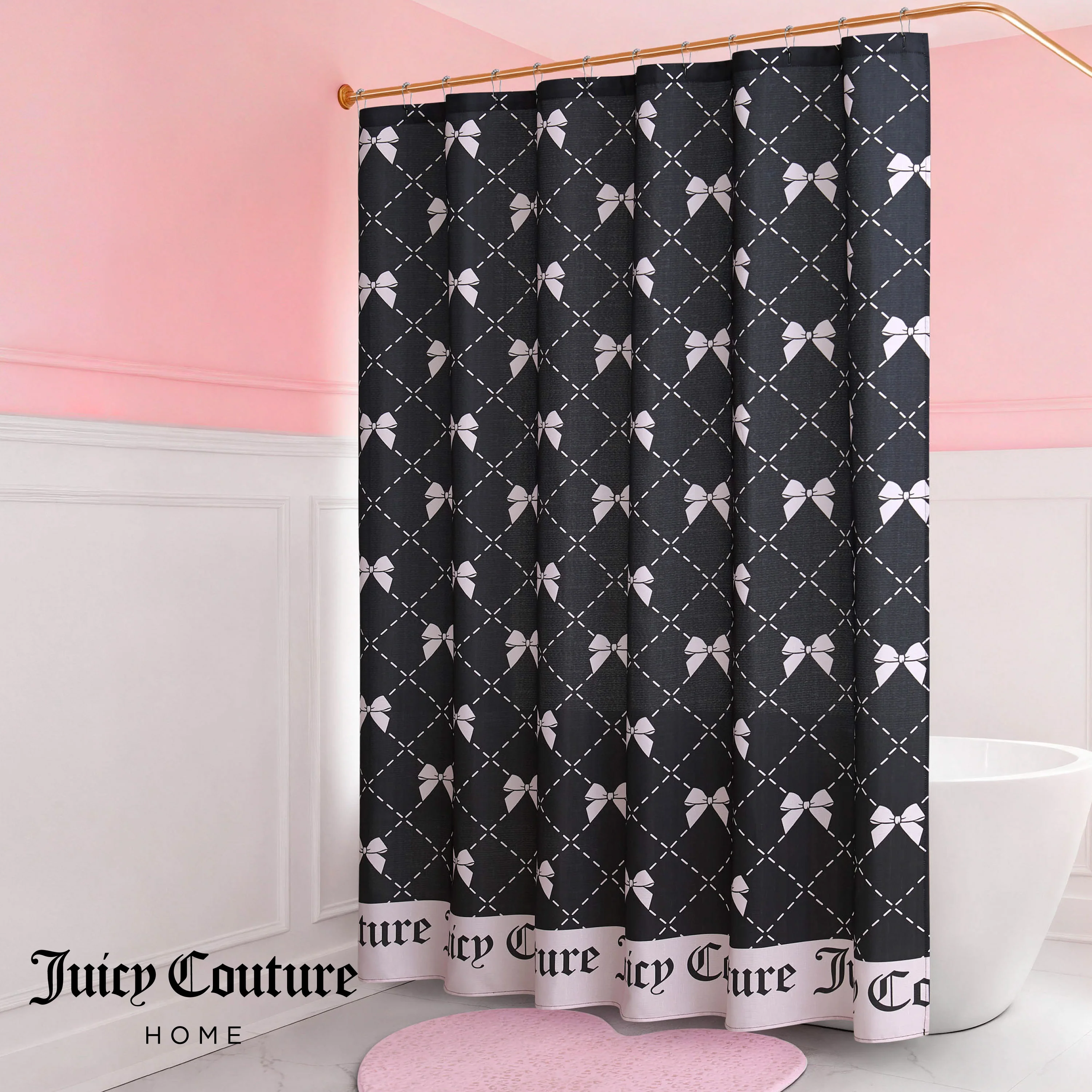 Shower Curtain and Hooks Set - Image 3