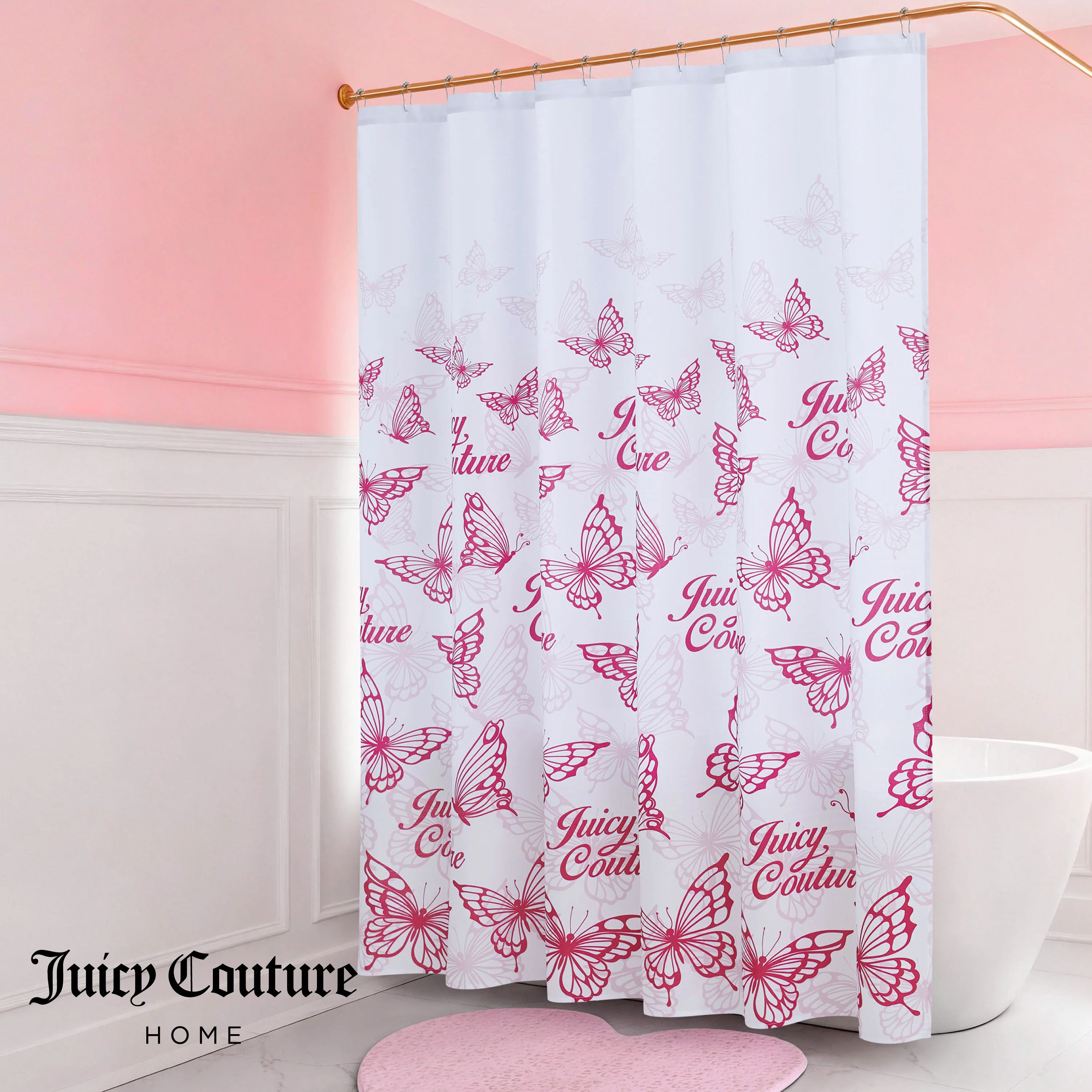 Shower Curtain and Hooks Set - Image 3