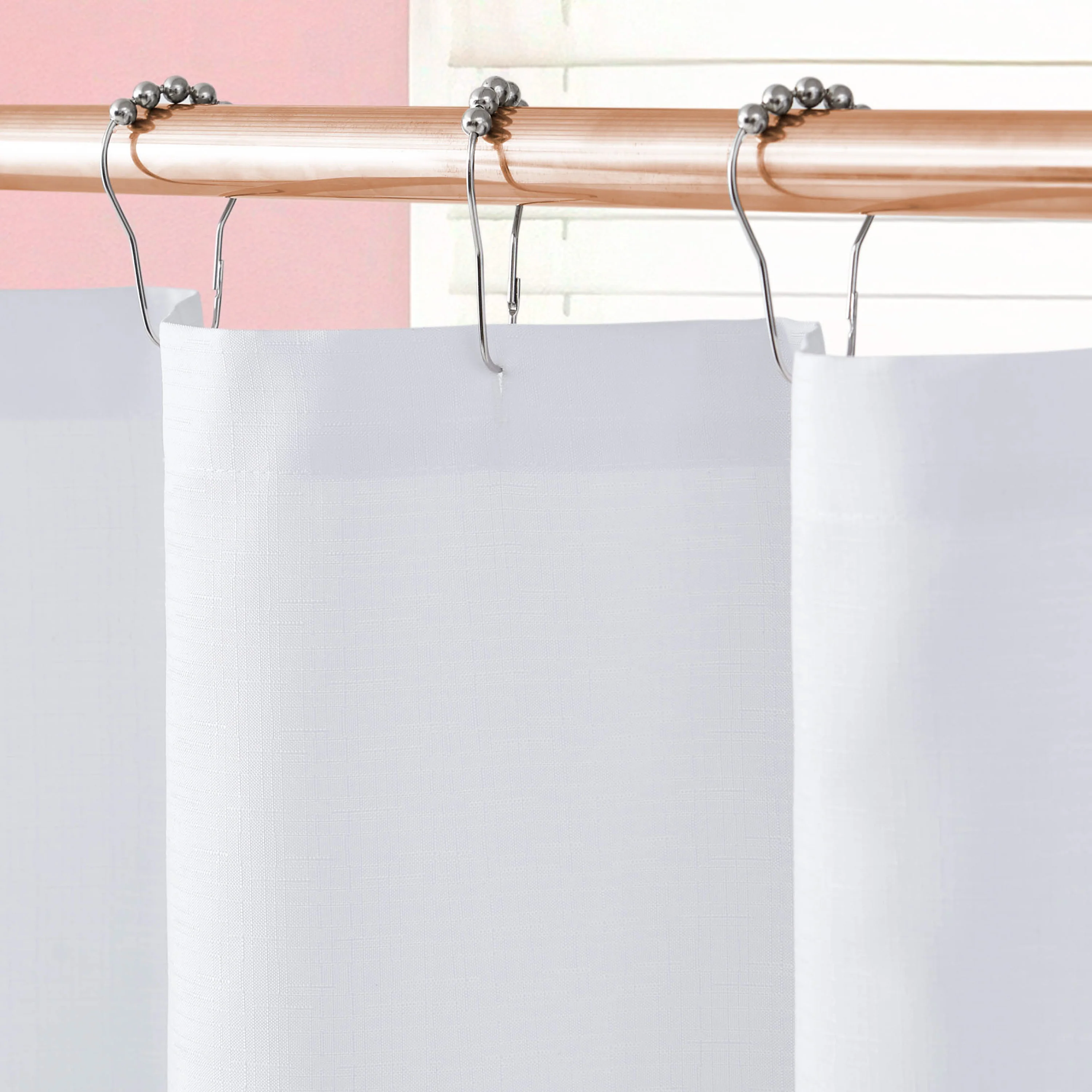 Shower Curtain and Hooks Set - Image 6