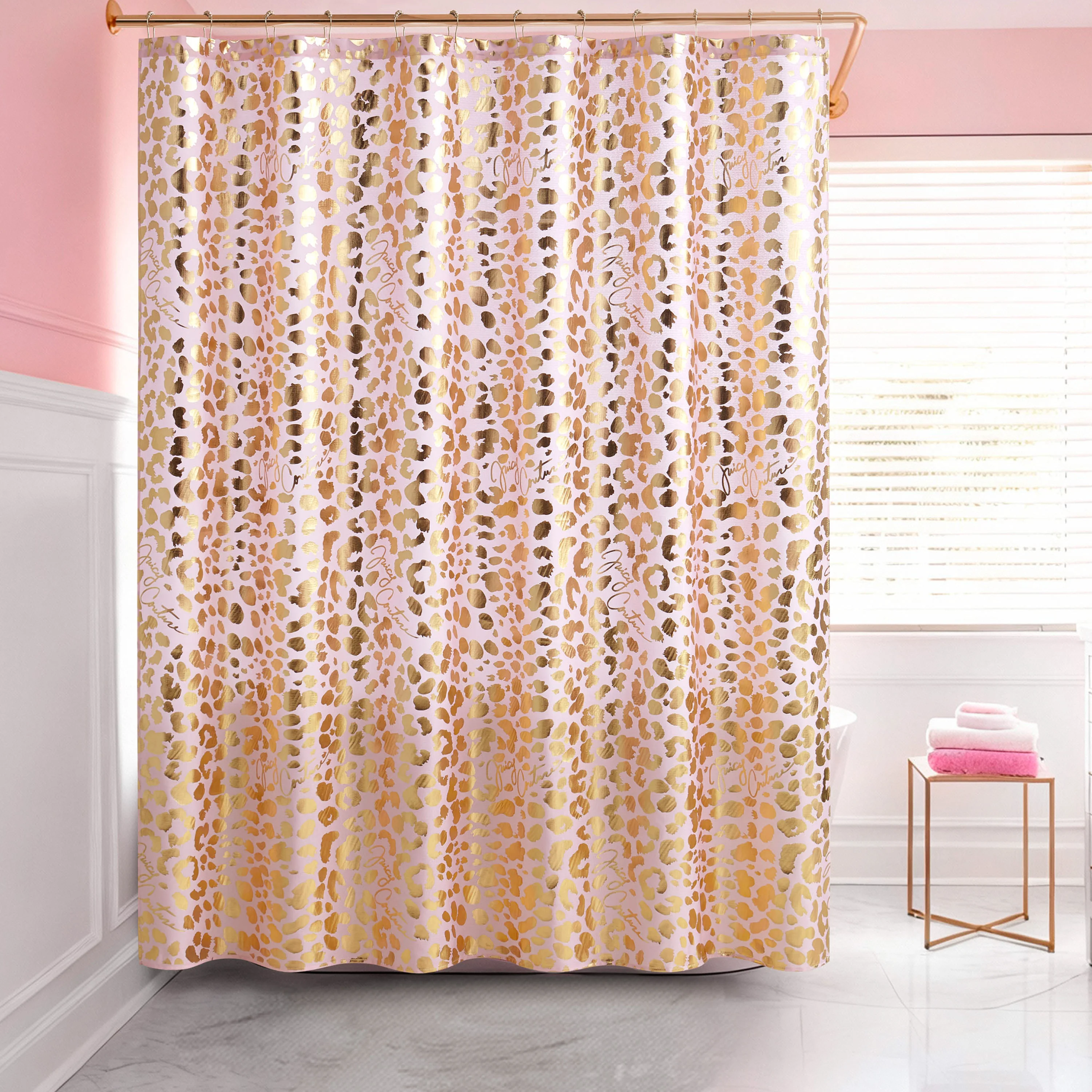 Shower Curtain and Hooks Set
