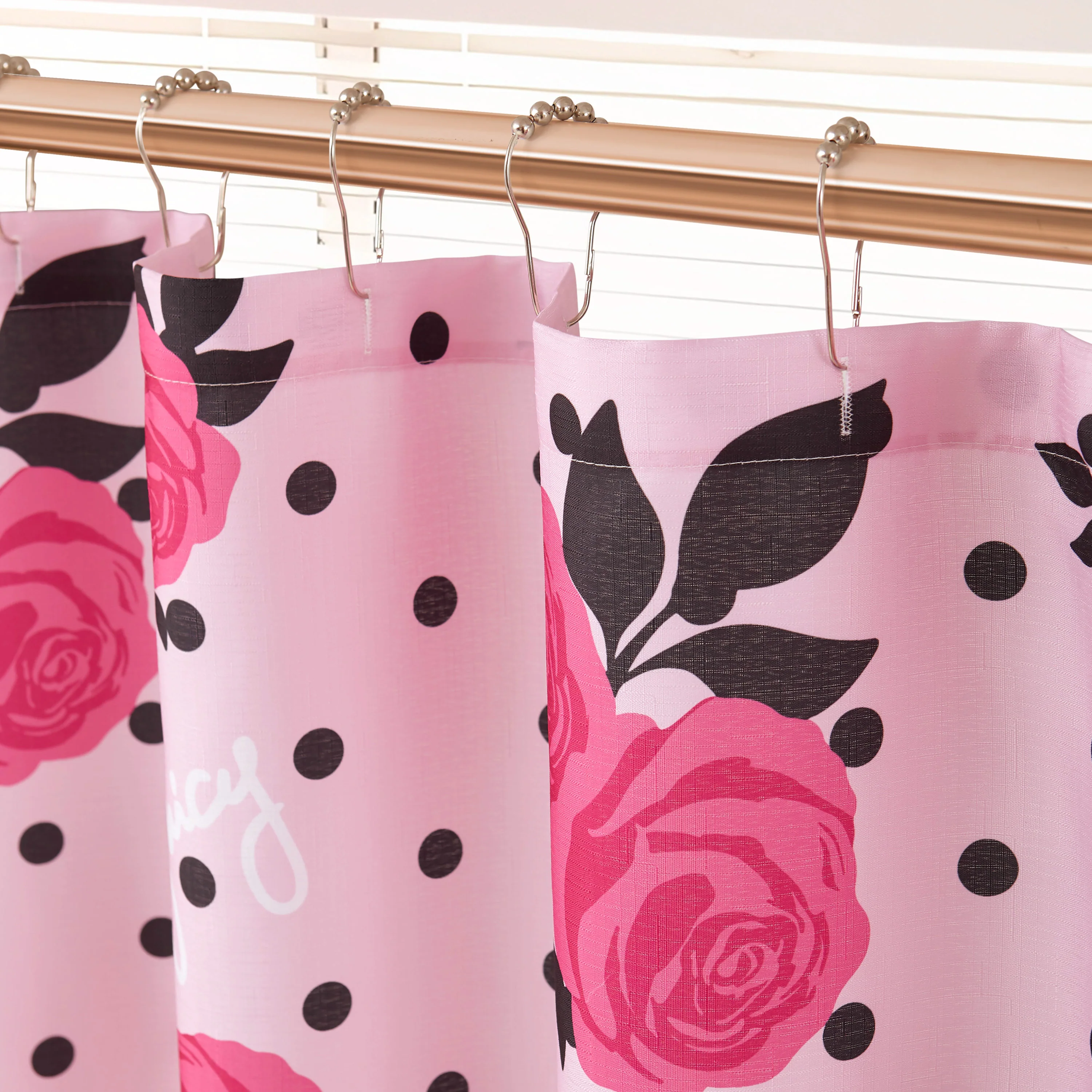 Shower Curtain and Hooks Set - Image 6