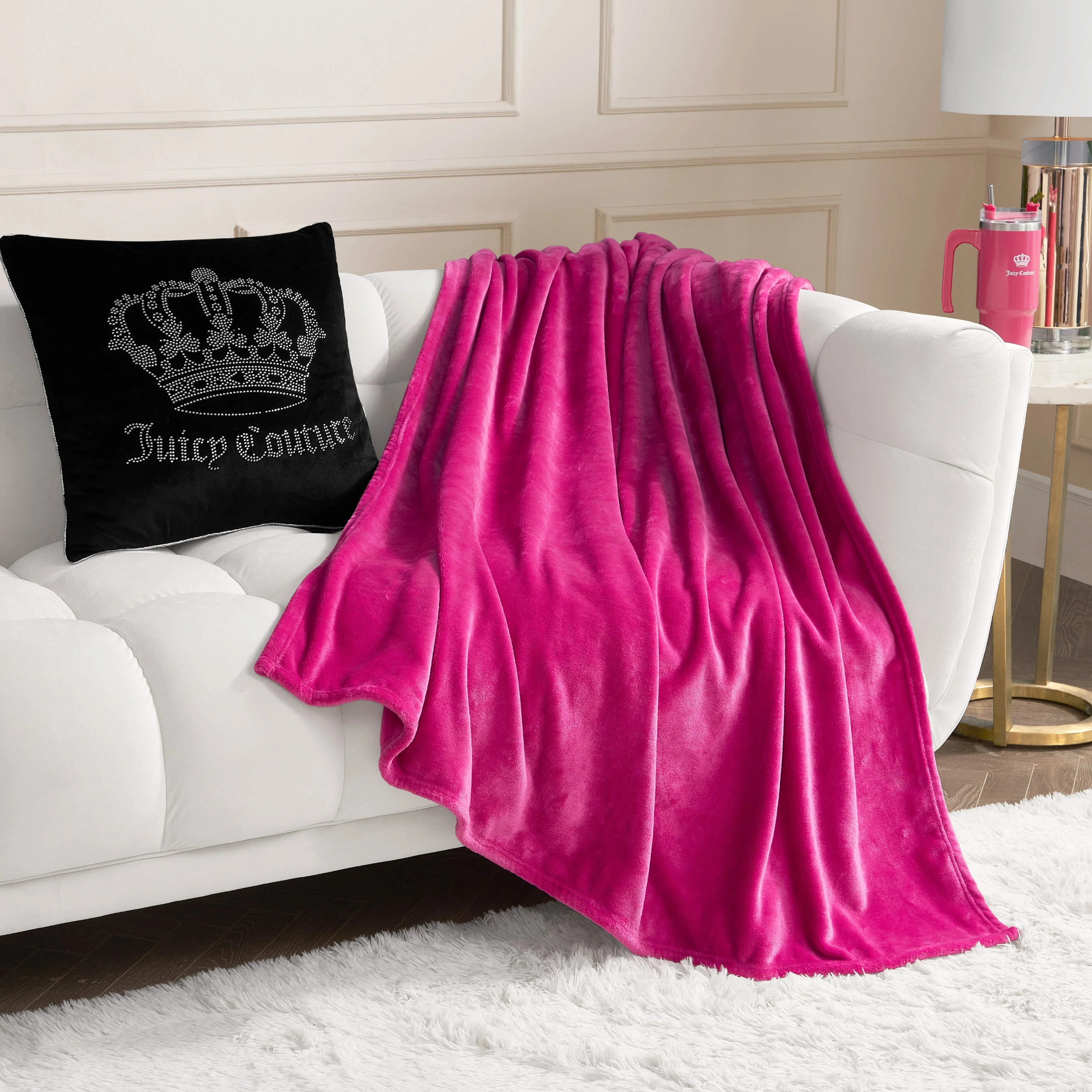 Solid Plush Throw Blanket - Image 3