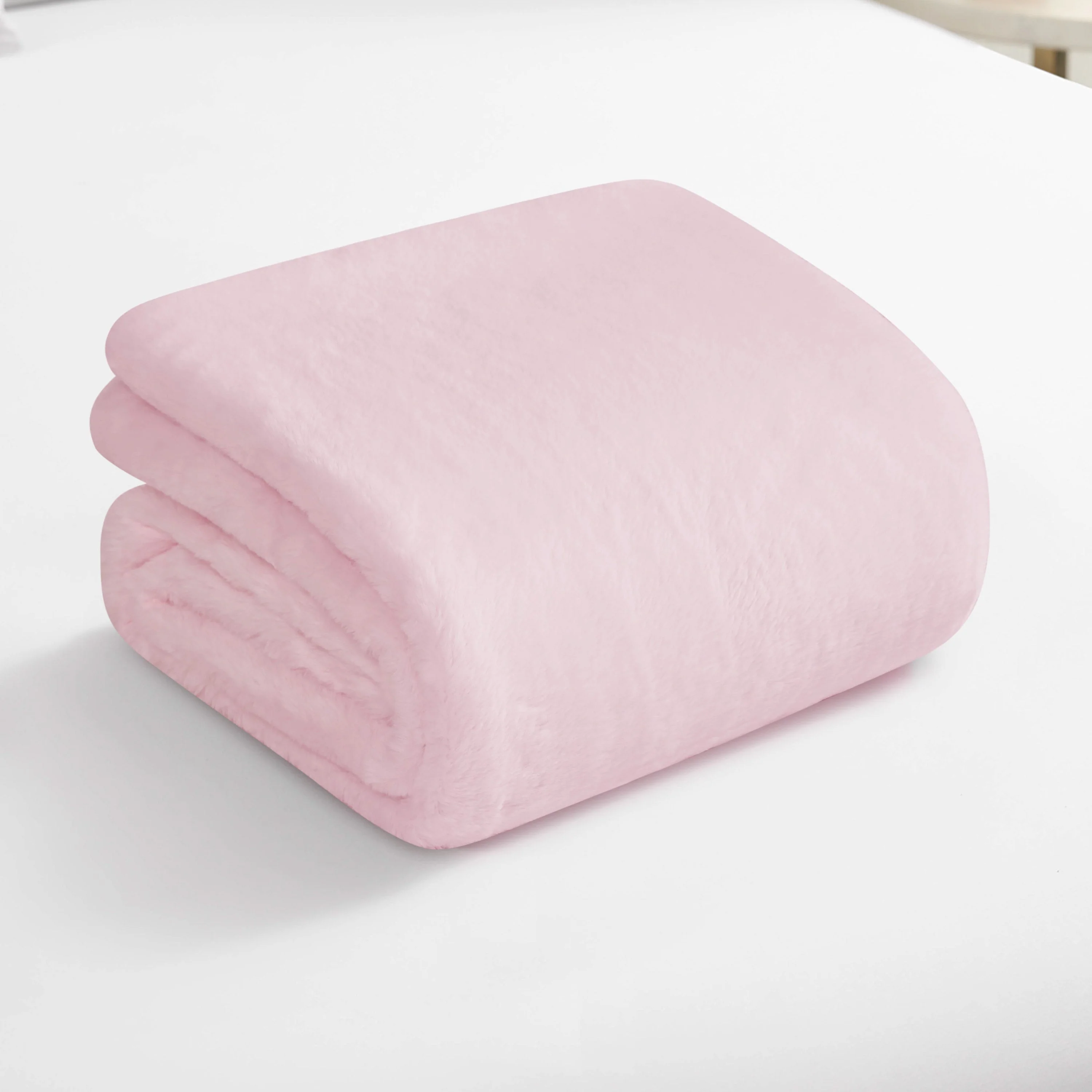 Solid Rabbit Mink Faux Fur Throw Blanket - Image 3