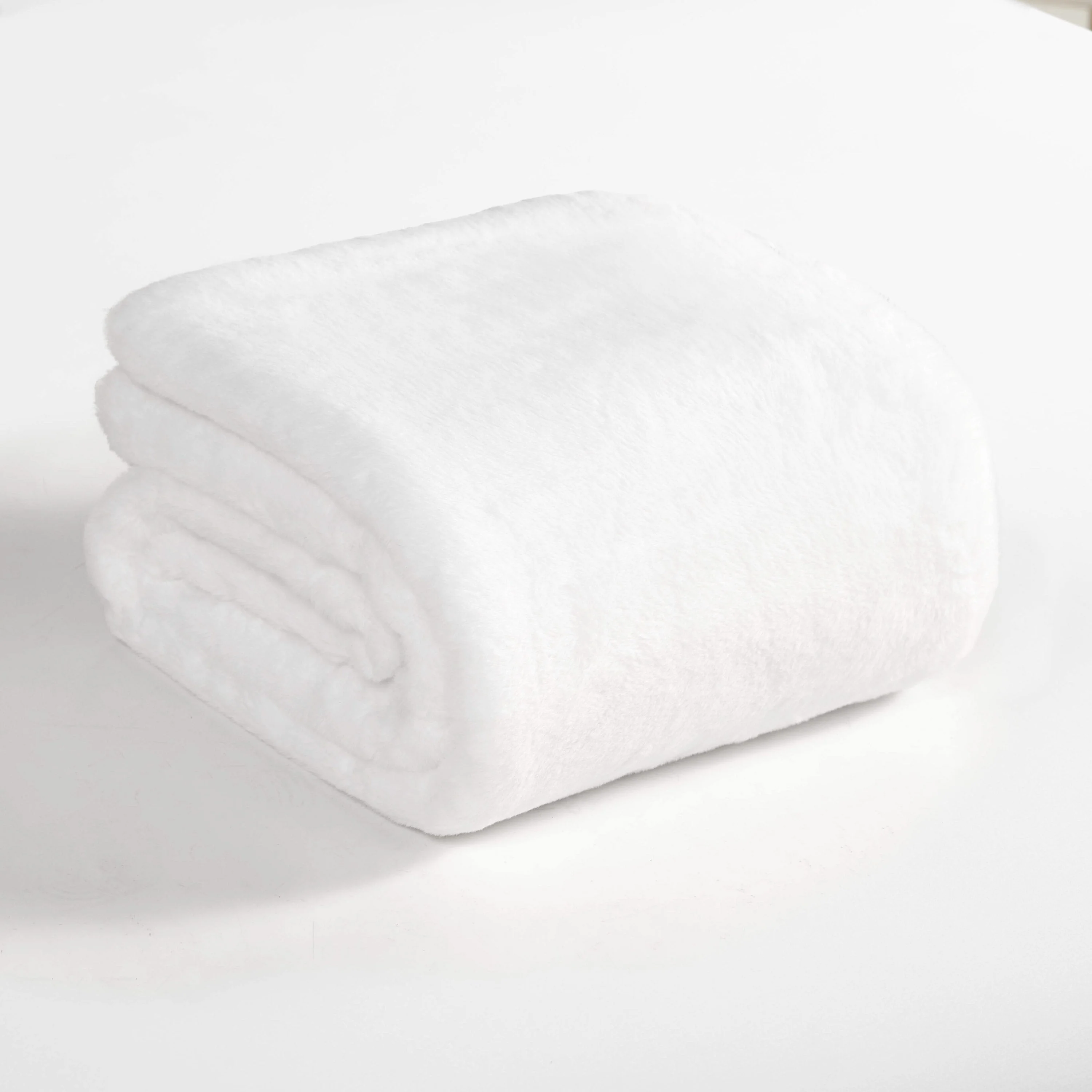 Solid Rabbit Mink Faux Fur Throw Blanket - Image 3