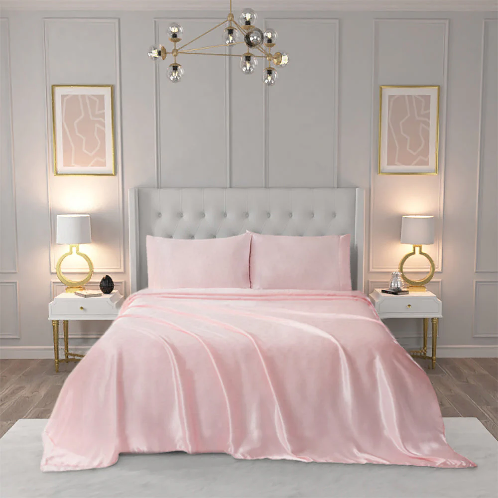 Solid Satin Sheet Set - Image 4