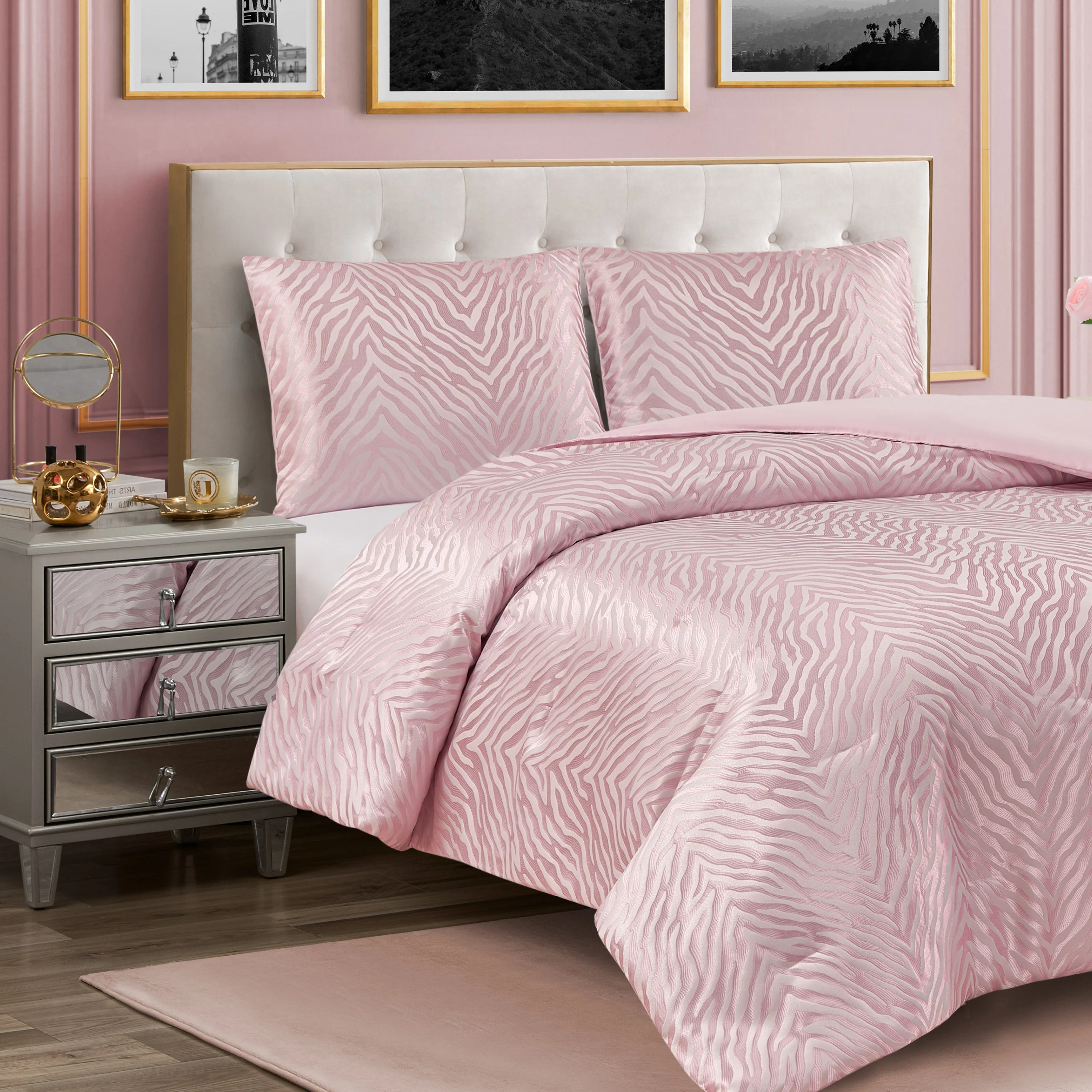 Sparkle Zebra Jacquard Comforter Set - Image 2