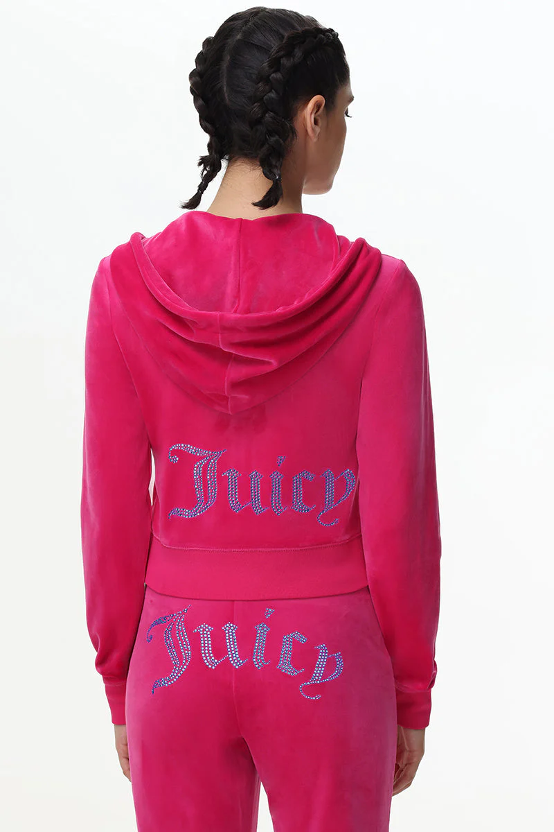 Technicolor Customizable Big Bling Velour Hoodie - Image 3