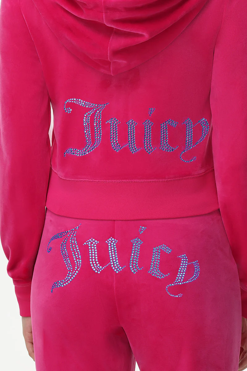 Technicolor Customizable Big Bling Velour Hoodie - Image 4