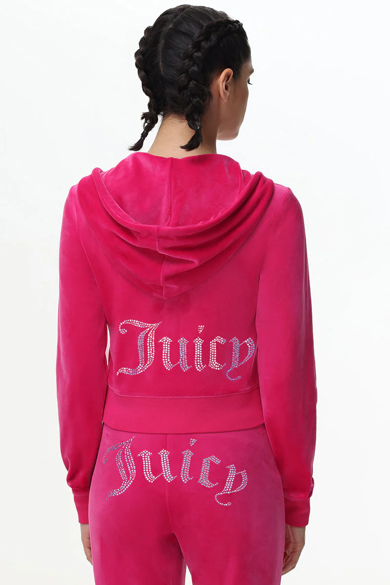 Technicolor Customizable Big Bling Velour Hoodie - Image 5