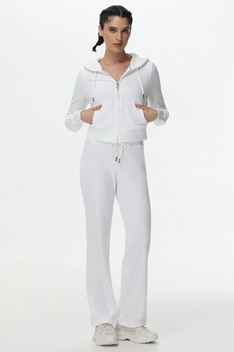Technicolor Customizable Big Bling Velour Track Pants - Image 11