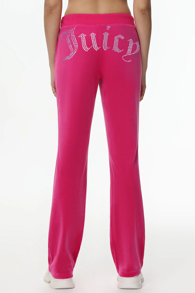 Technicolor Customizable Big Bling Velour Track Pants - Image 7