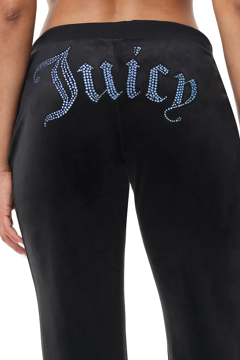 Technicolor Customizable Big Bling Velour Track Pants - Image 6