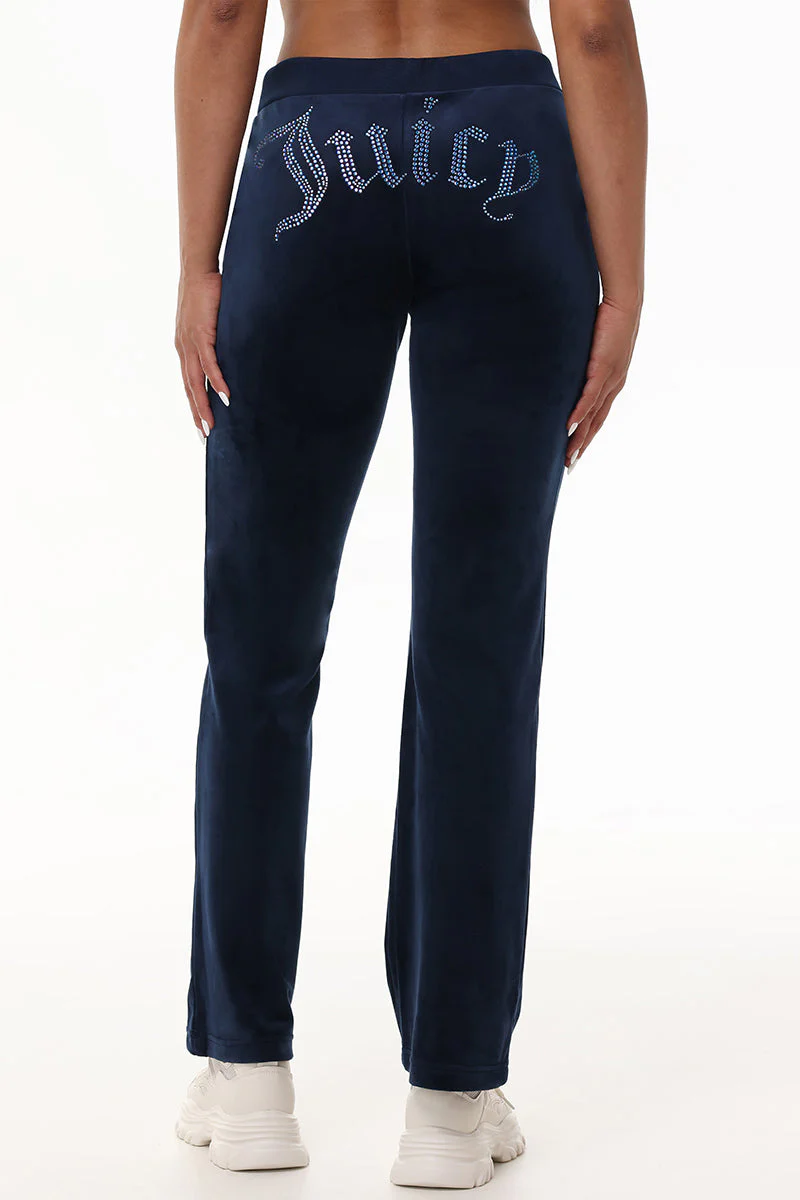 Technicolor Customizable Big Bling Velour Track Pants - Image 7