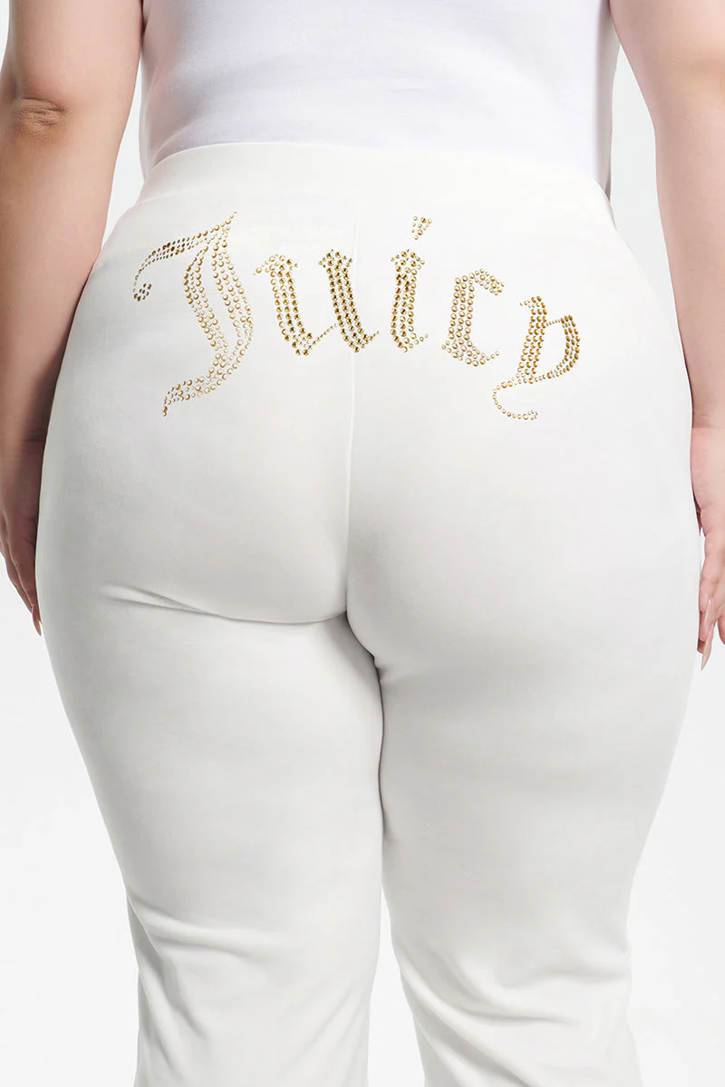 Plus-Size Technicolor Customizable Big Bling Velour Track Pants - Image 4